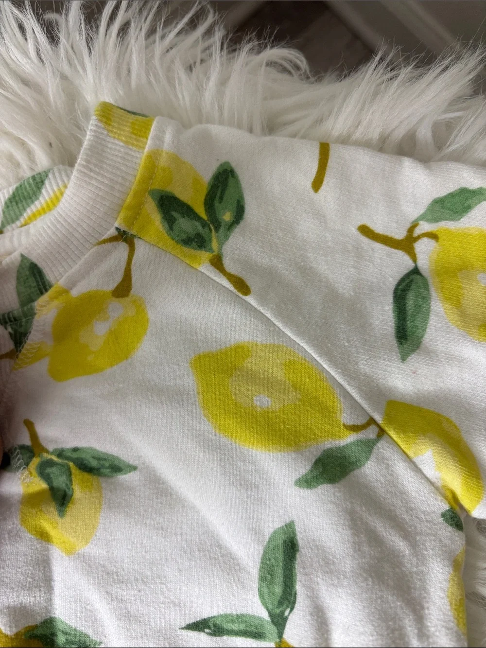 Jessica Simpson White and Yellow Lemon Print Kids  Set Size 2T
